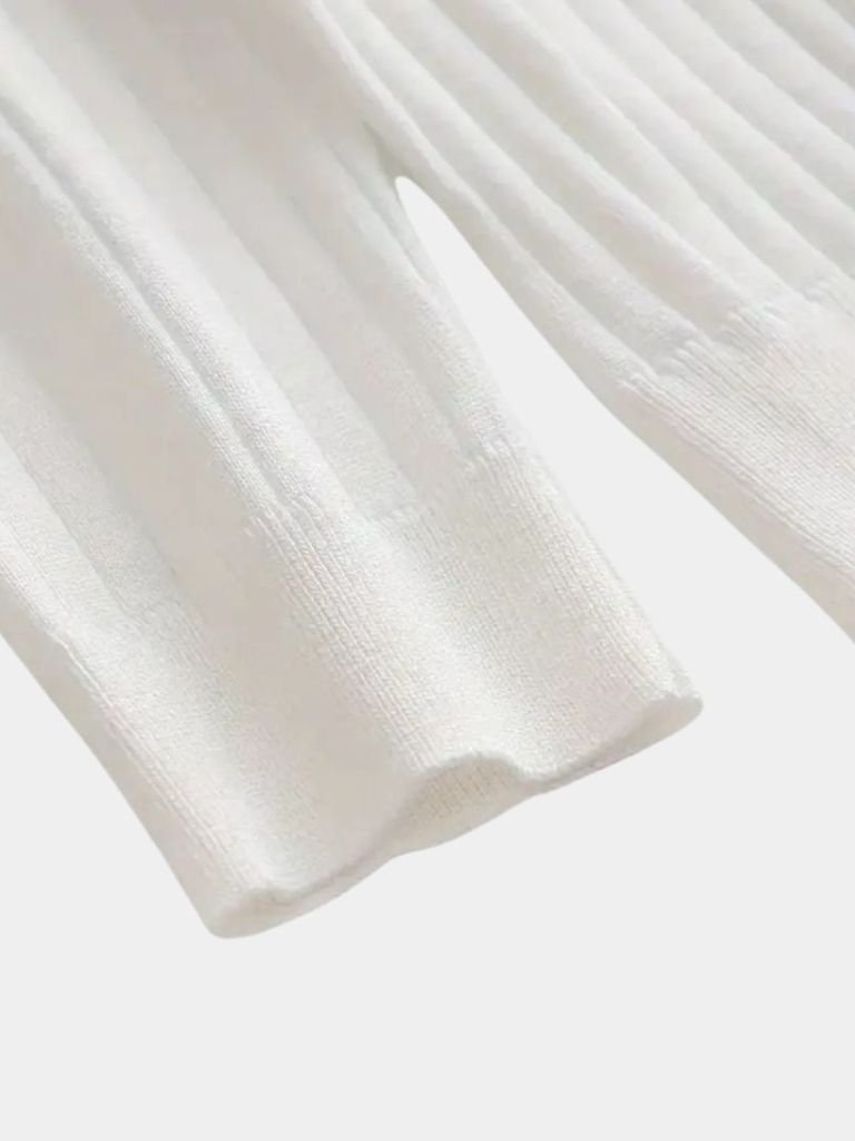 Elegant Open Collar Long Sleeve Polo