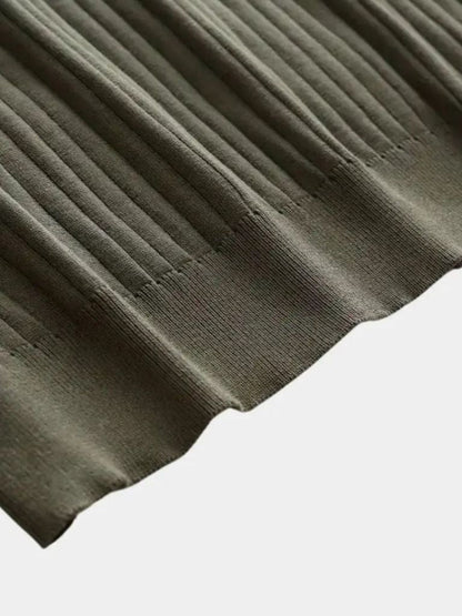 Elegant Open Collar Long Sleeve Polo