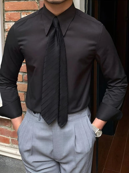 Elegant Spearpoint Collar Shirt