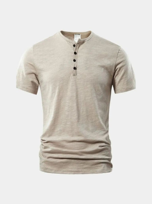 Essential Casual Henley Neck T-Shirt - Berlin Standard