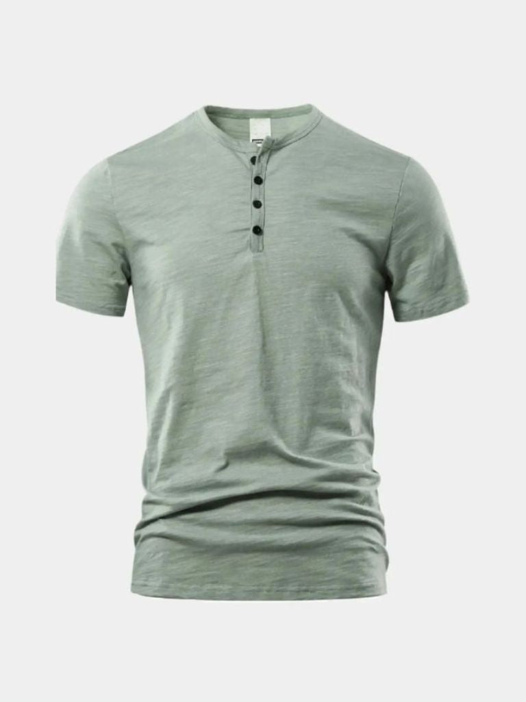 Essential Casual Henley Neck T-Shirt - Berlin Standard