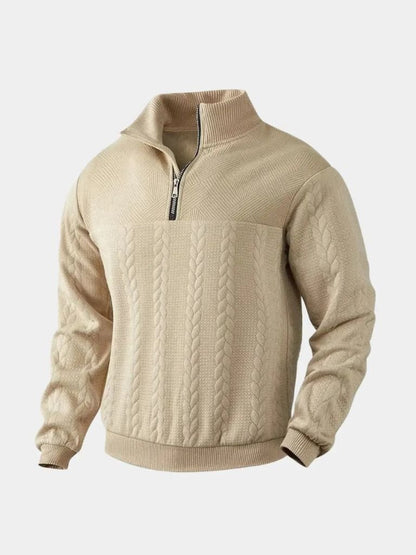 Essential Henley Quarter Zip Pullover
