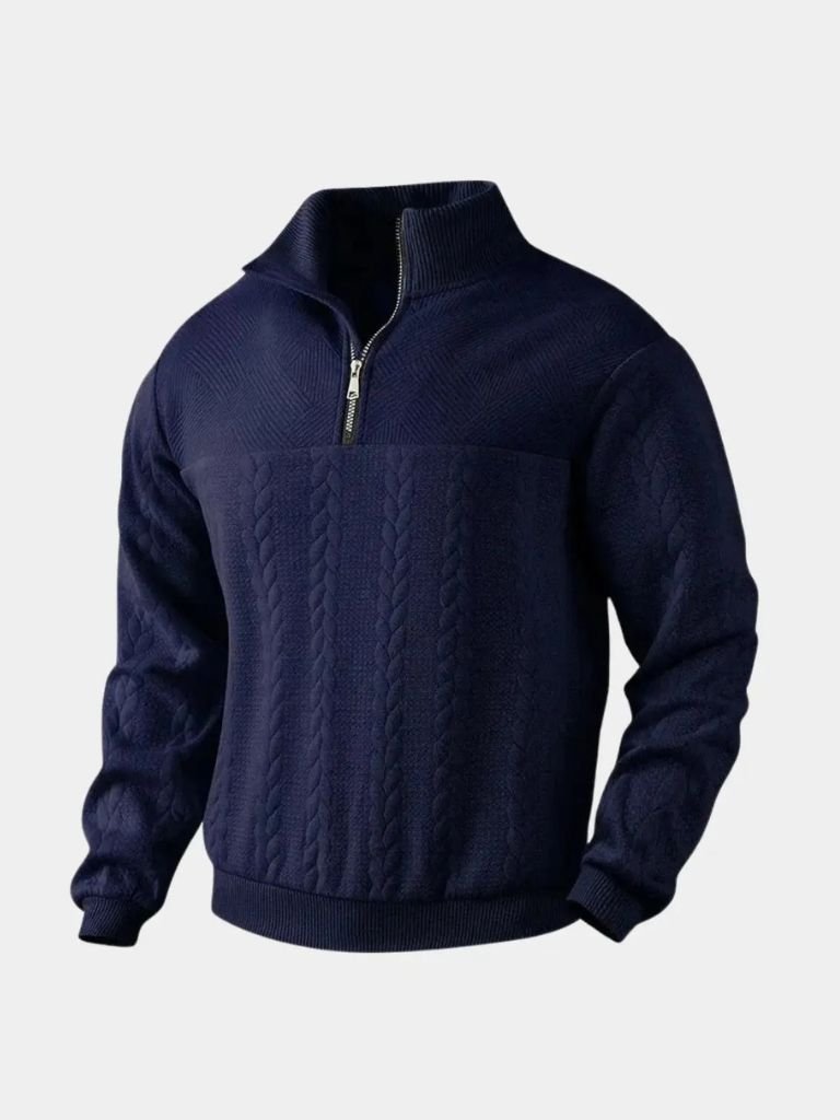 Essential Henley Quarter Zip Pullover