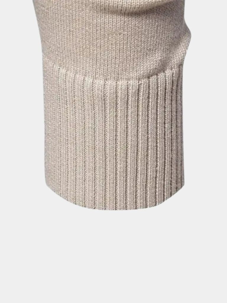 Half Zip Knitwear Solid Color Cardigan Sweater