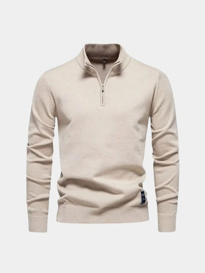 Half Zip Knitwear Solid Color Cardigan Sweater