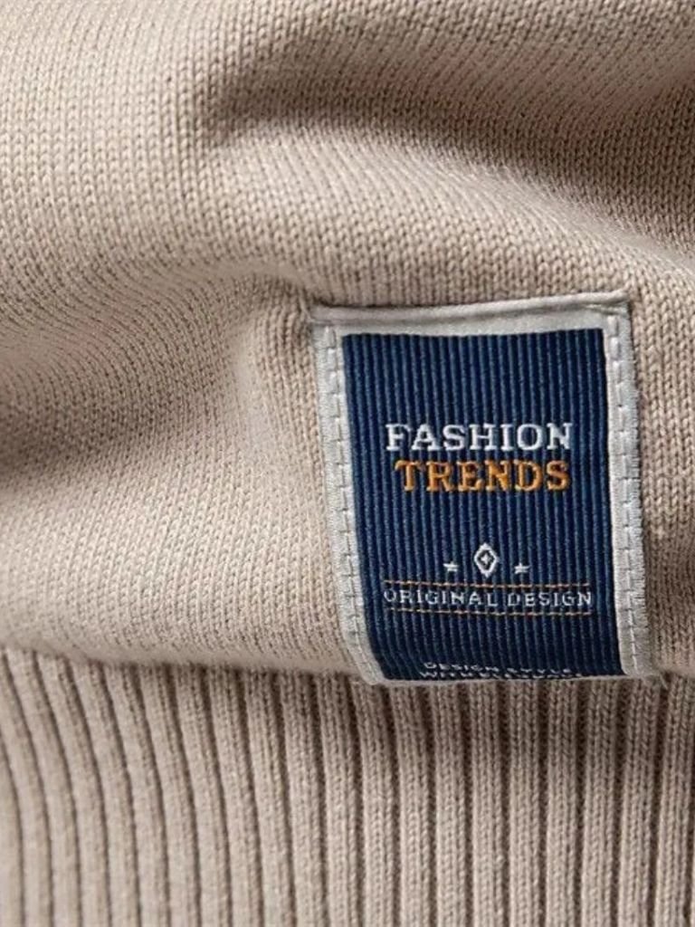 Half Zip Knitwear Solid Color Cardigan Sweater