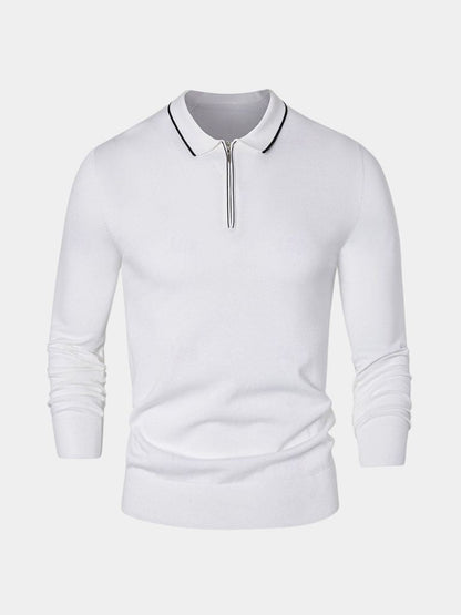 Ivory Elite Long Sleeve Polo