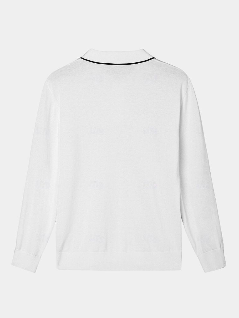 Ivory Elite Long Sleeve Polo
