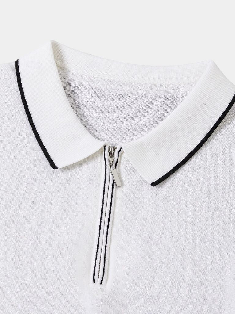 Ivory Elite Long Sleeve Polo