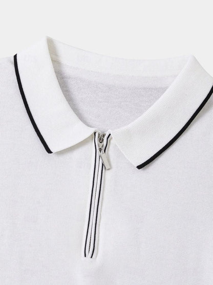 Ivory Elite Long Sleeve Polo