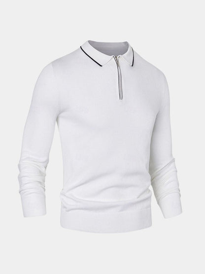 Ivory Elite Long Sleeve Polo