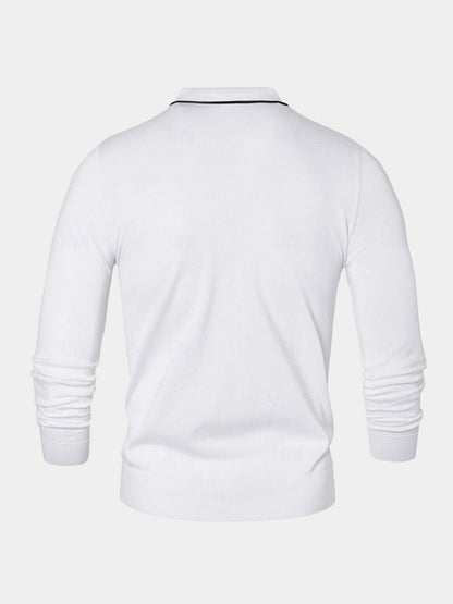 Ivory Elite Long Sleeve Polo