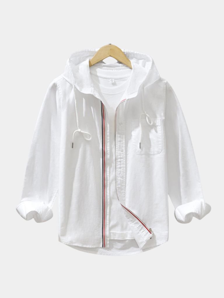 Light Covenant Linen Hooded Shirt