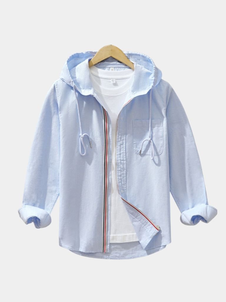 Light Covenant Linen Hooded Shirt
