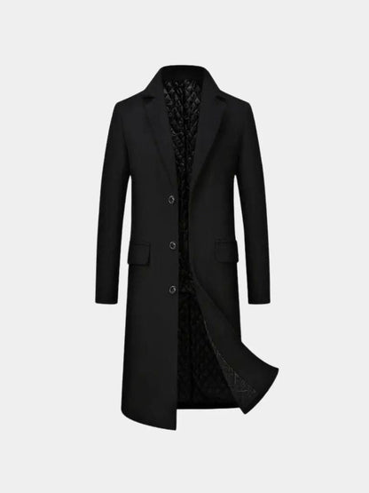 Mens Wool Blend Trench Coat
