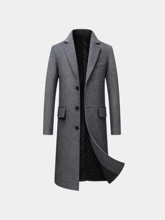 Mens Wool Blend Trench Coat