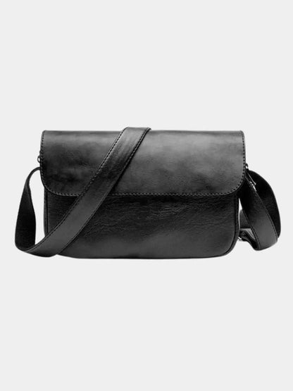 Milan Essential Leather Shoulder Bag