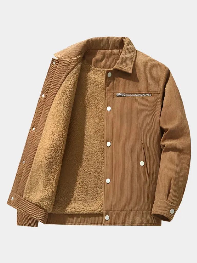 Minimalist Corduroy Sherpa Jacket