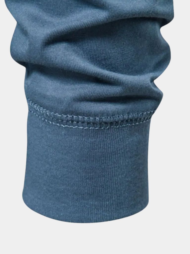 Minimalist Henley Neck Long Sleeve T-Shirt