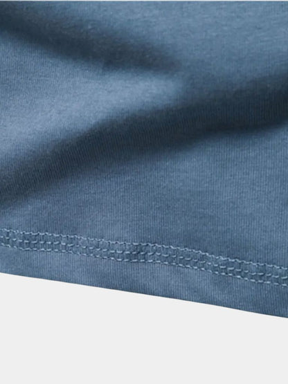 Minimalist Henley Neck Long Sleeve T-Shirt