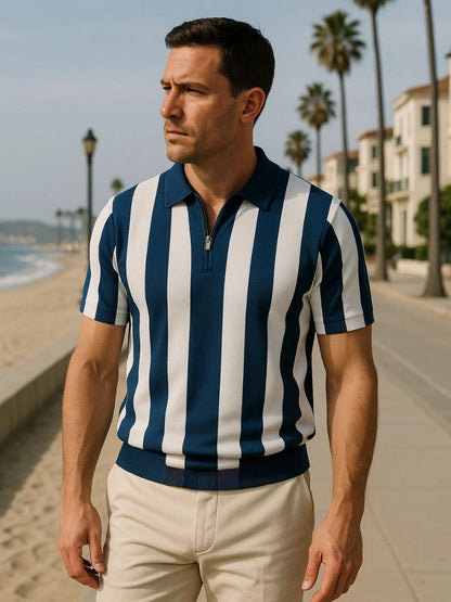 Navy Stripe Polo