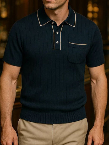 Old Money Knit Polo Shirt