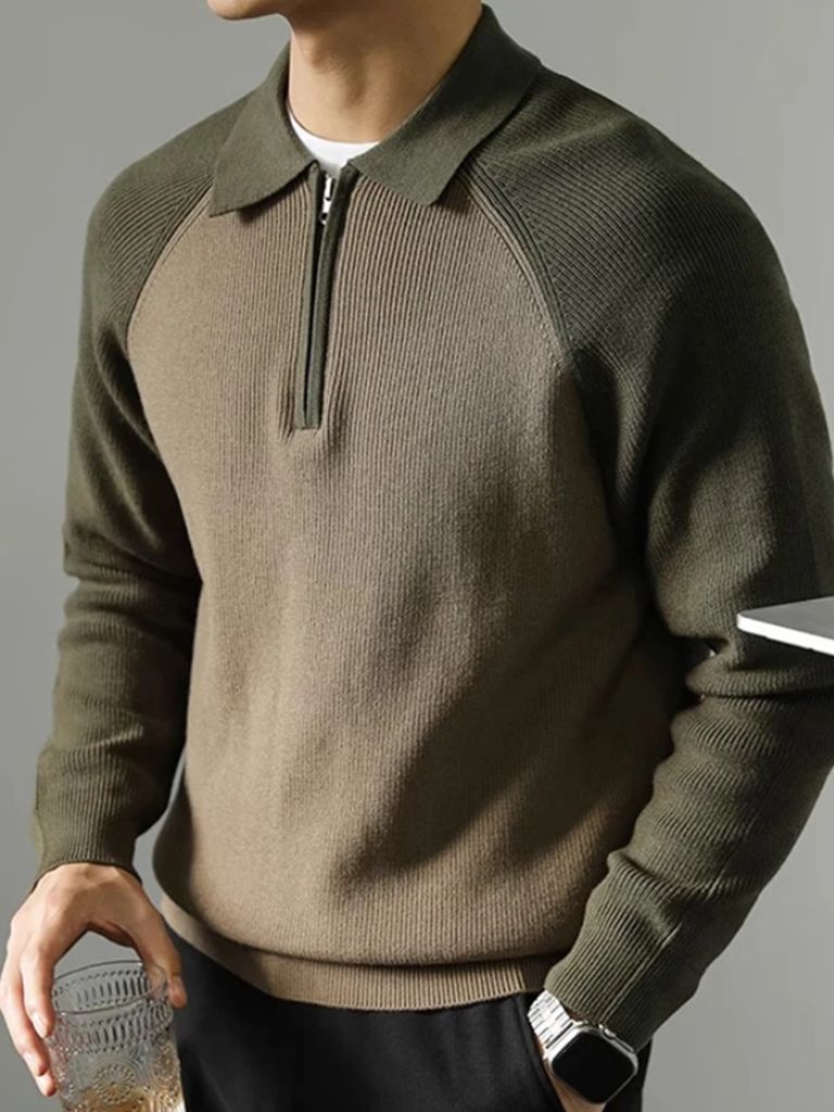 Raglan Quarter Zip Sweater
