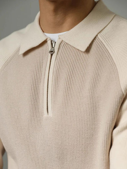 Raglan Quarter Zip Sweater