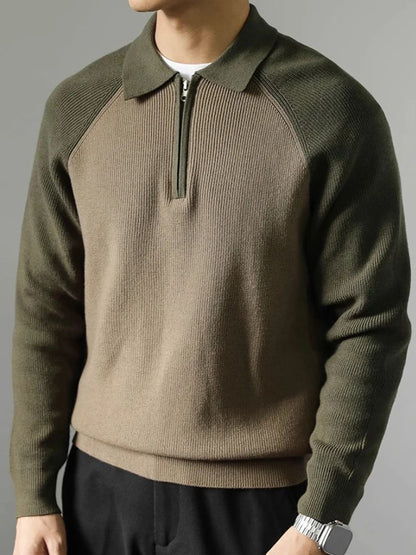 Raglan Quarter Zip Sweater
