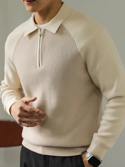 Raglan Quarter Zip Sweater