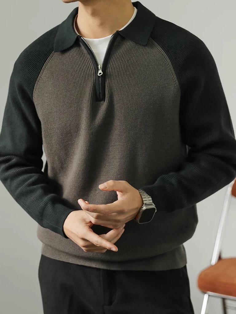 Raglan Quarter Zip Sweater