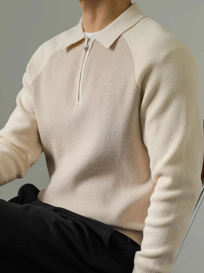 Raglan Quarter Zip Sweater
