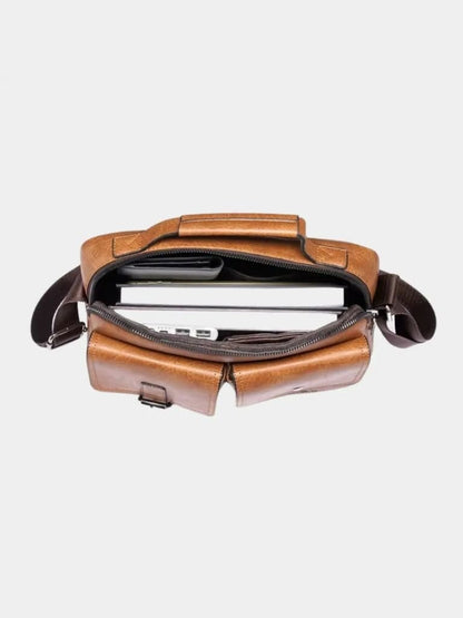 Retro Leather Square Shoulder Bag