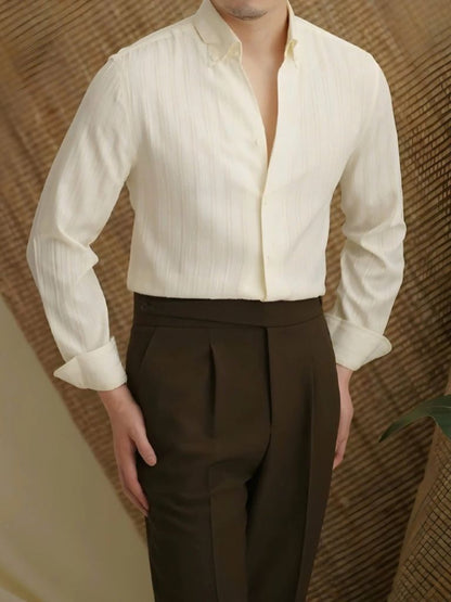 Striped Button Down Seersucker Shirt