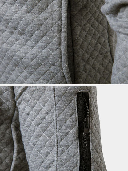 Textured Casual Bomber Jacket