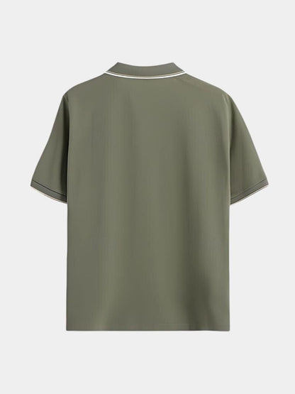 Timeless Black V-Neck Polo