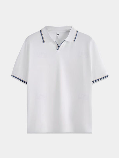 Timeless Black V-Neck Polo