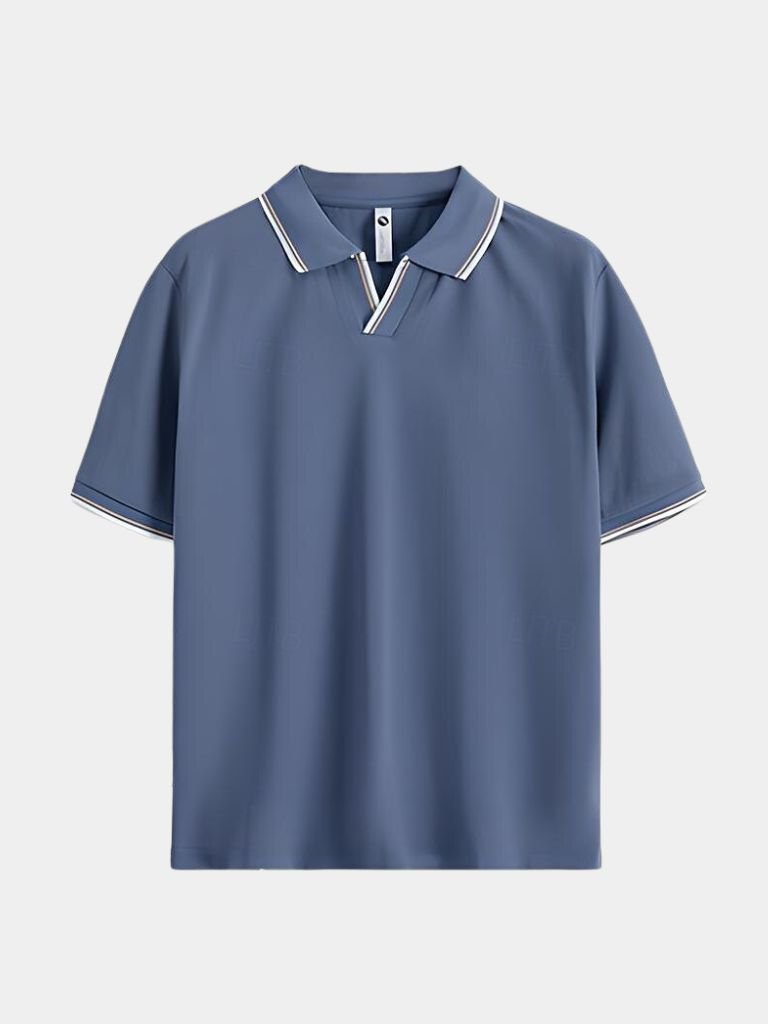 Timeless Black V-Neck Polo