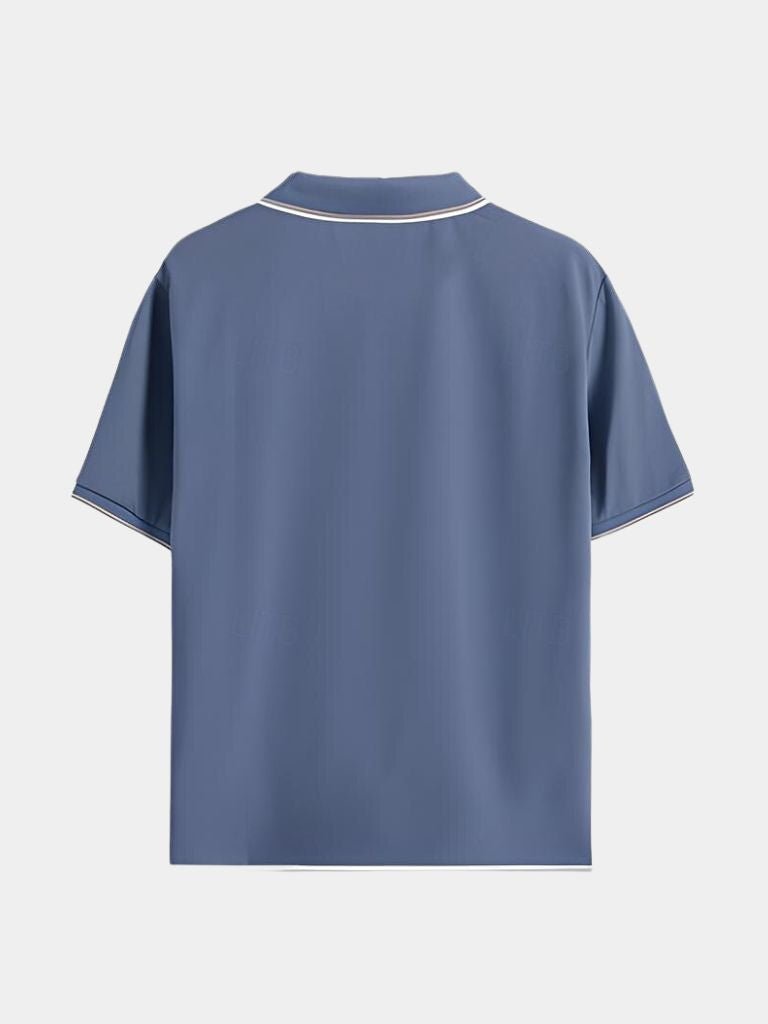 Timeless Black V-Neck Polo