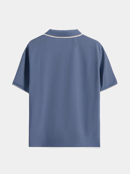 Timeless Black V-Neck Polo