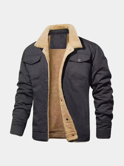 Vintage Fleece Bomber Jacket