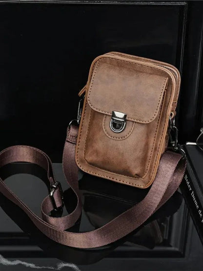 Vintage Mini Leather Crossbody Shoulder Bag
